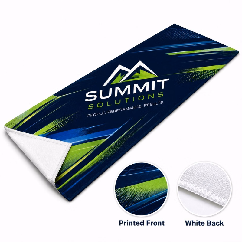 Colored Cooling Towel, 12"x40", Edge to Edge sublimation 1 side.