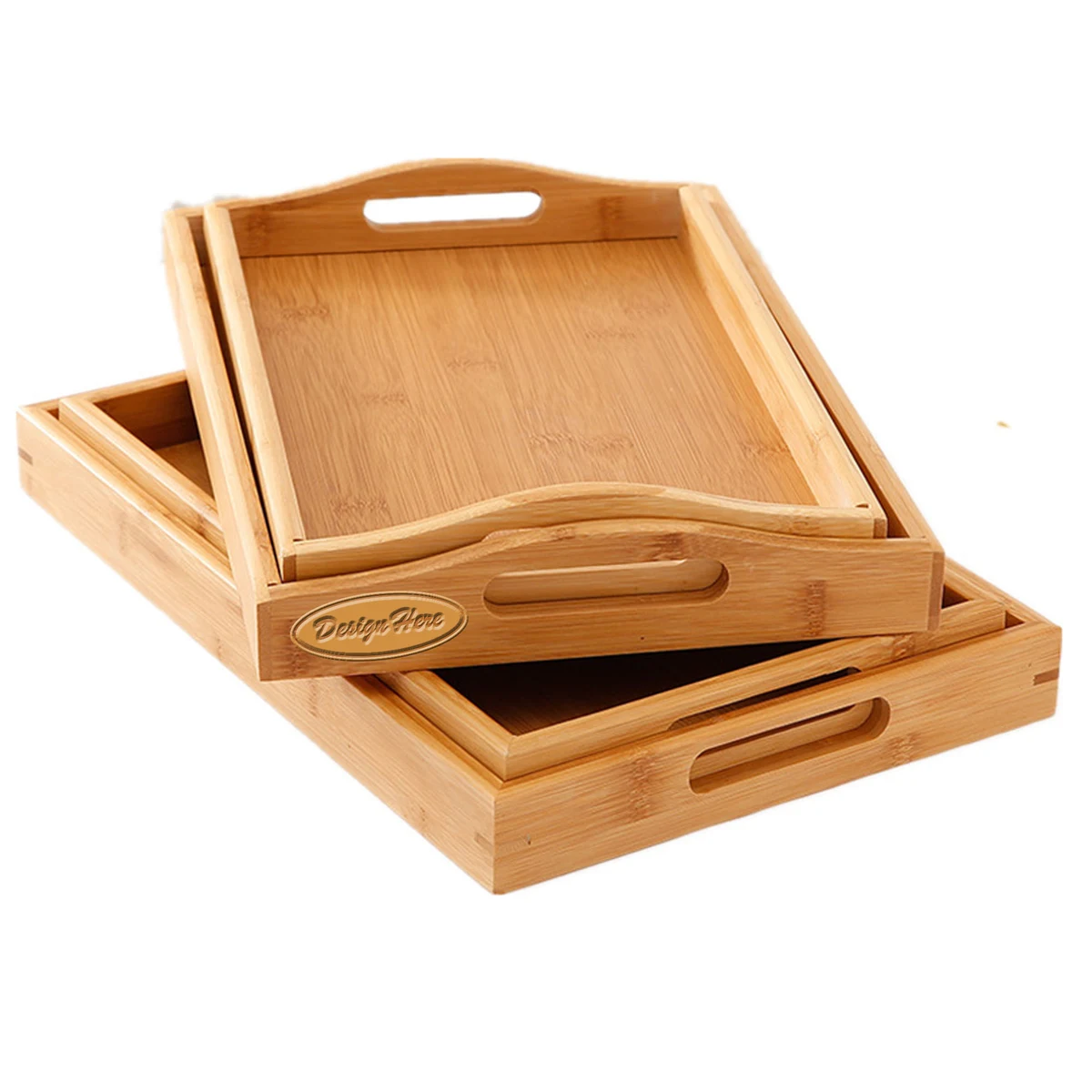Rectangular bamboo tea tray 1
