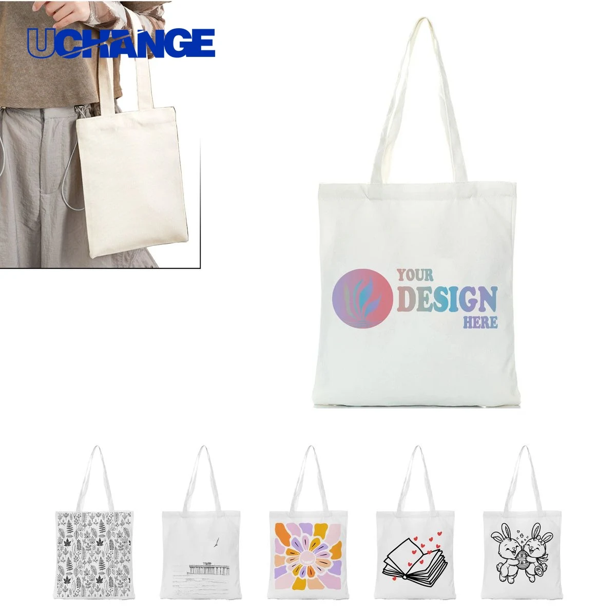 Custom Canvas Tote Bag Organizer, custom tote bag with logo imprint 1