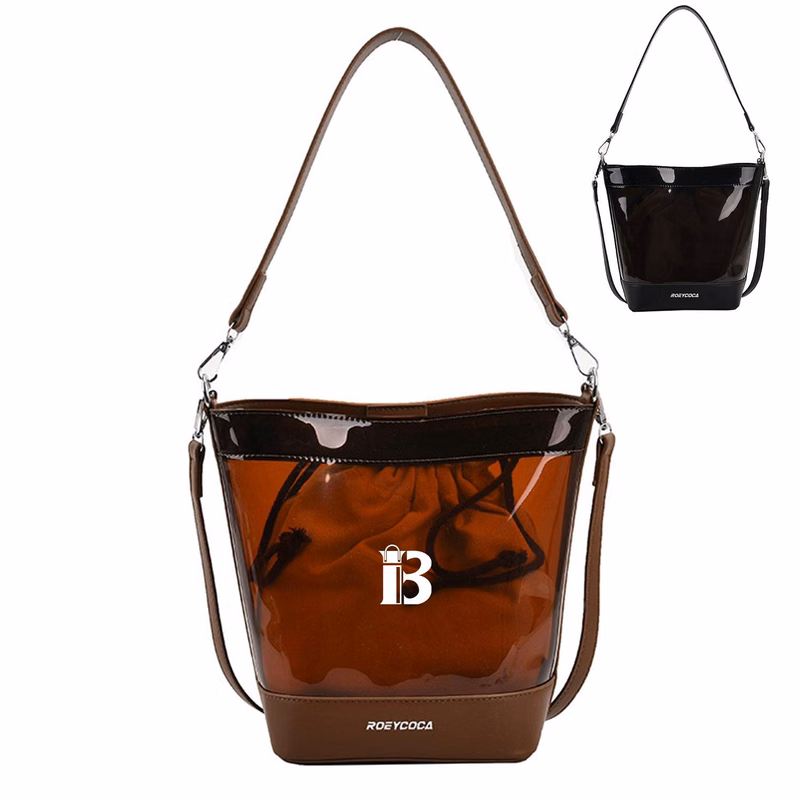 PU Clear Bucket Crossbody Bag