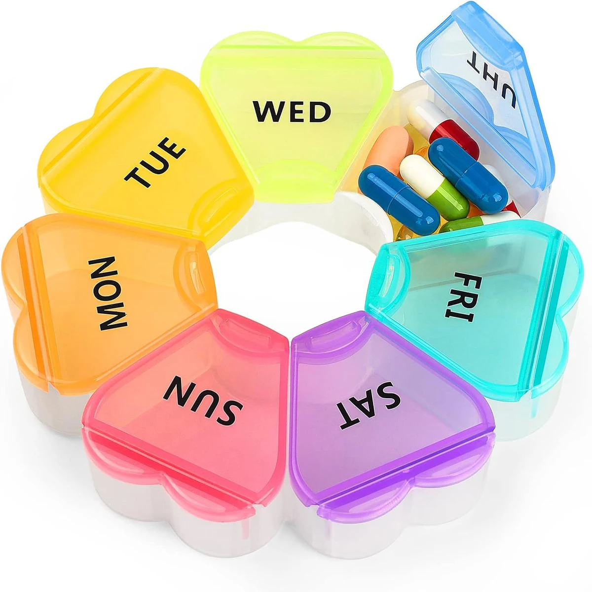 Large 7-Day Weekly Pill Organizer Box 1