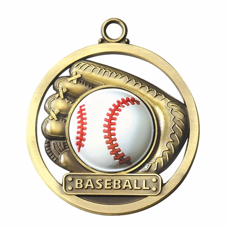 Baseball Game Ball Medal, 2"