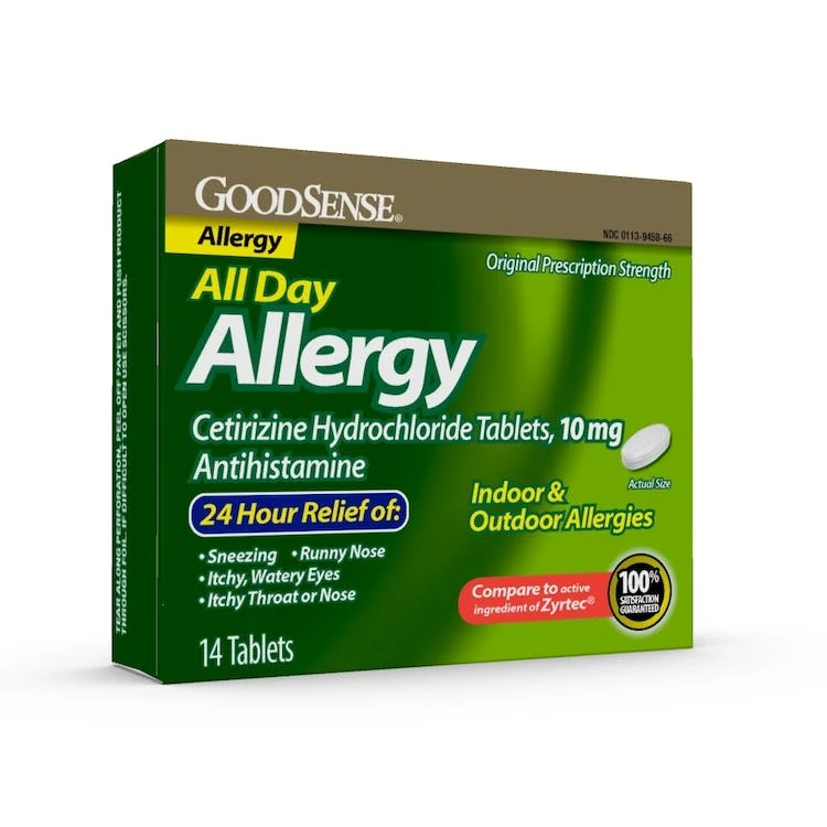 24 Hour Allergy Tablets - Cetirizine10 mg 14 Count 1