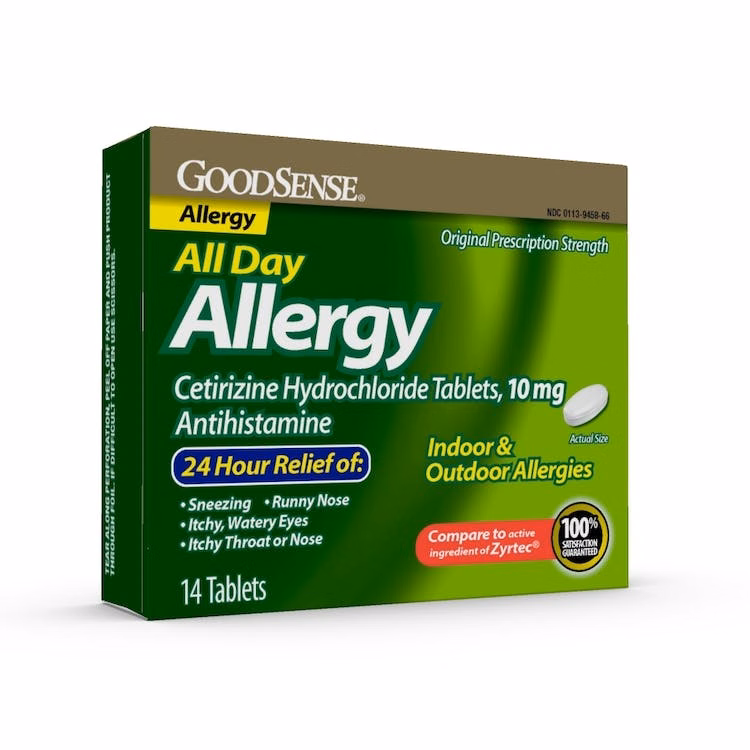 24 Hour Allergy Tablets - Cetirizine10 mg 14 Count
