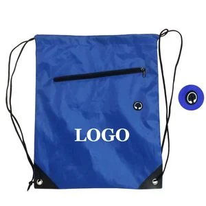 Drawstring Sport Camping Climbing Backpack With Zipper Pocket 1