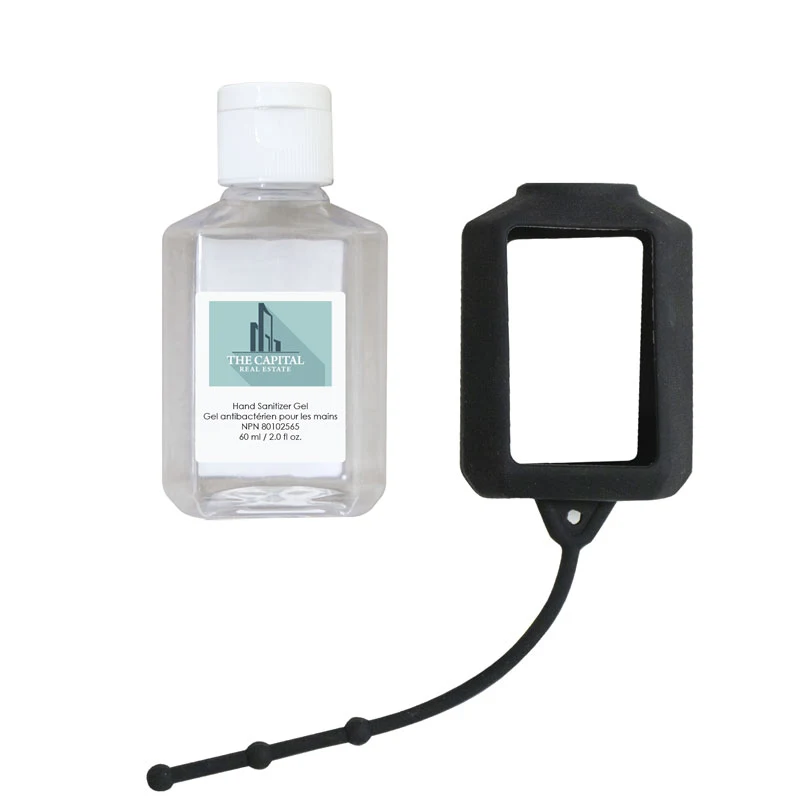 60 Ml. (2 Fl. Oz.) Hand Sanitizer With Silicone Holder 1