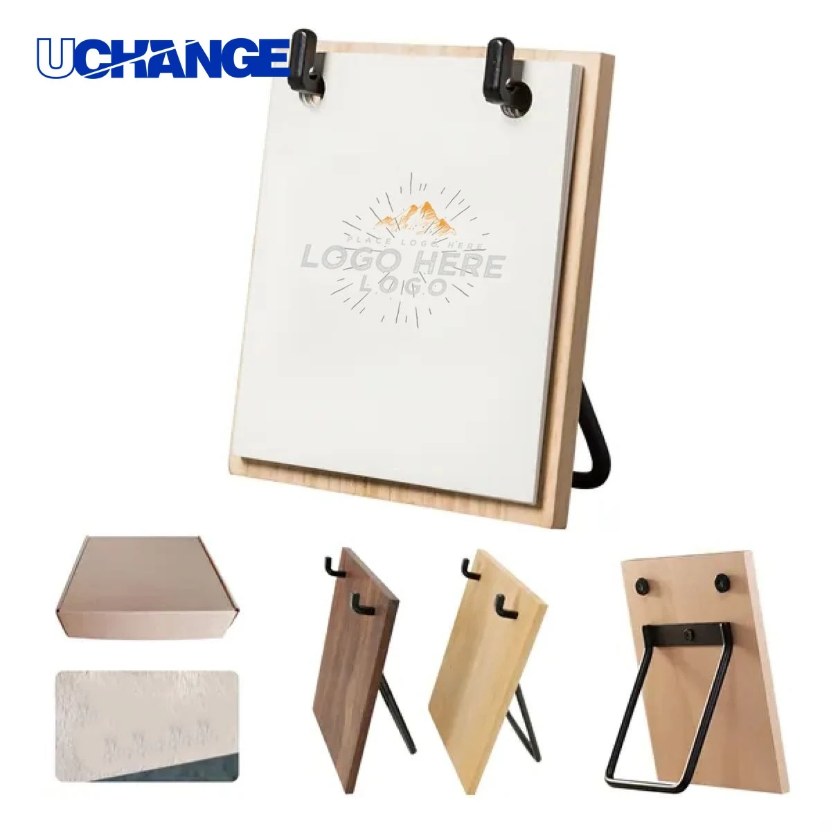 Custom Wooden Flip Desk Calendar 1