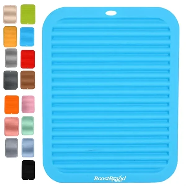 Custom Silicone Ribbed Non-Slip Drying Mat 11.81 x 9.06 — Food Service 1