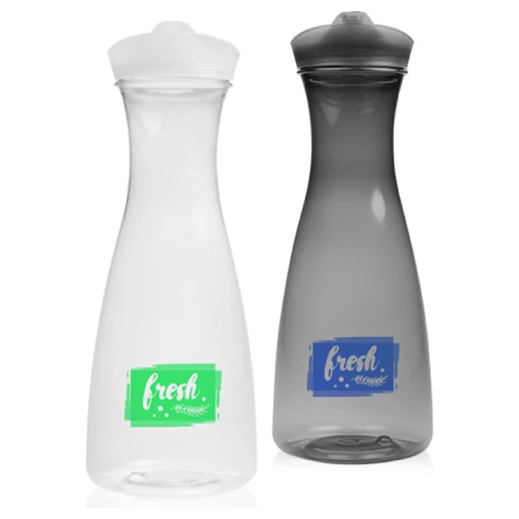 34 oz. Clear Plastic Carafes with Lid - BPA Free 1