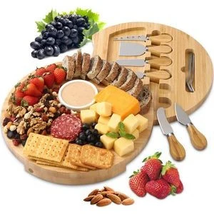Bamboo Round Charcuterie Boards Set 1