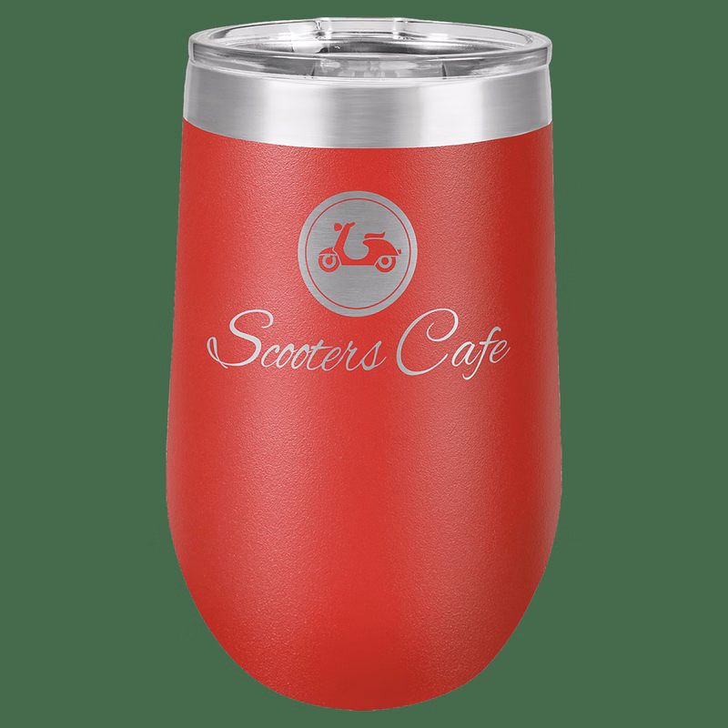 Polar Camel 16 oz. Red Vacuum Insulated Stemless Tumbler with Lid
