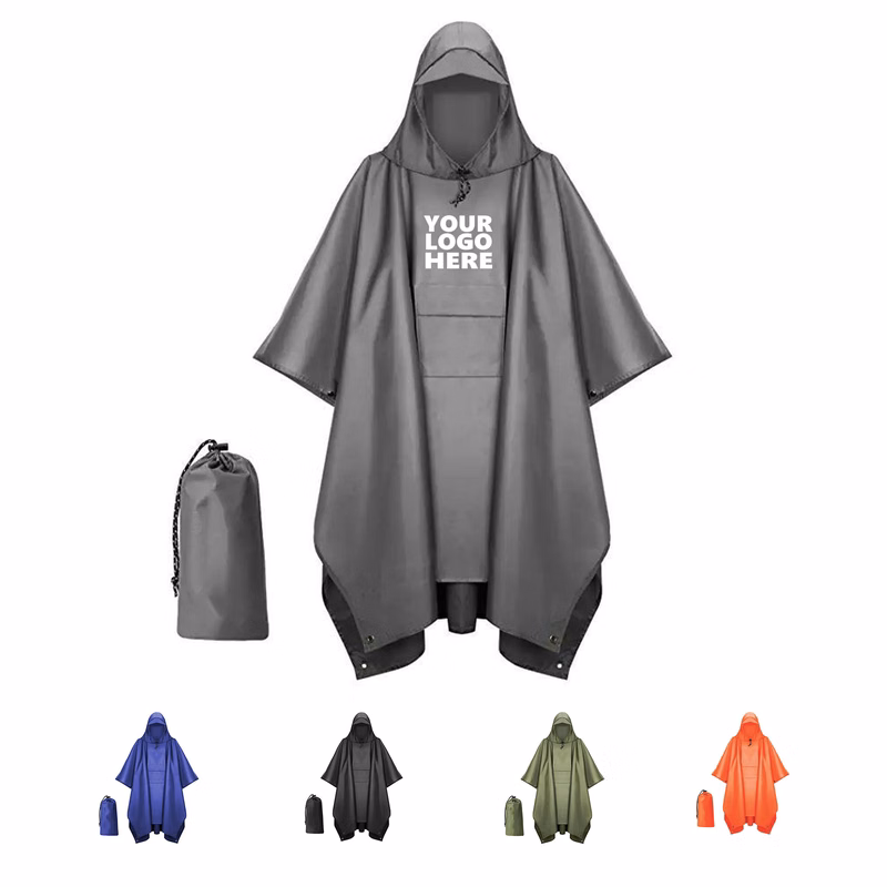 3 in 1 Waterproof Hooded Rain Poncho