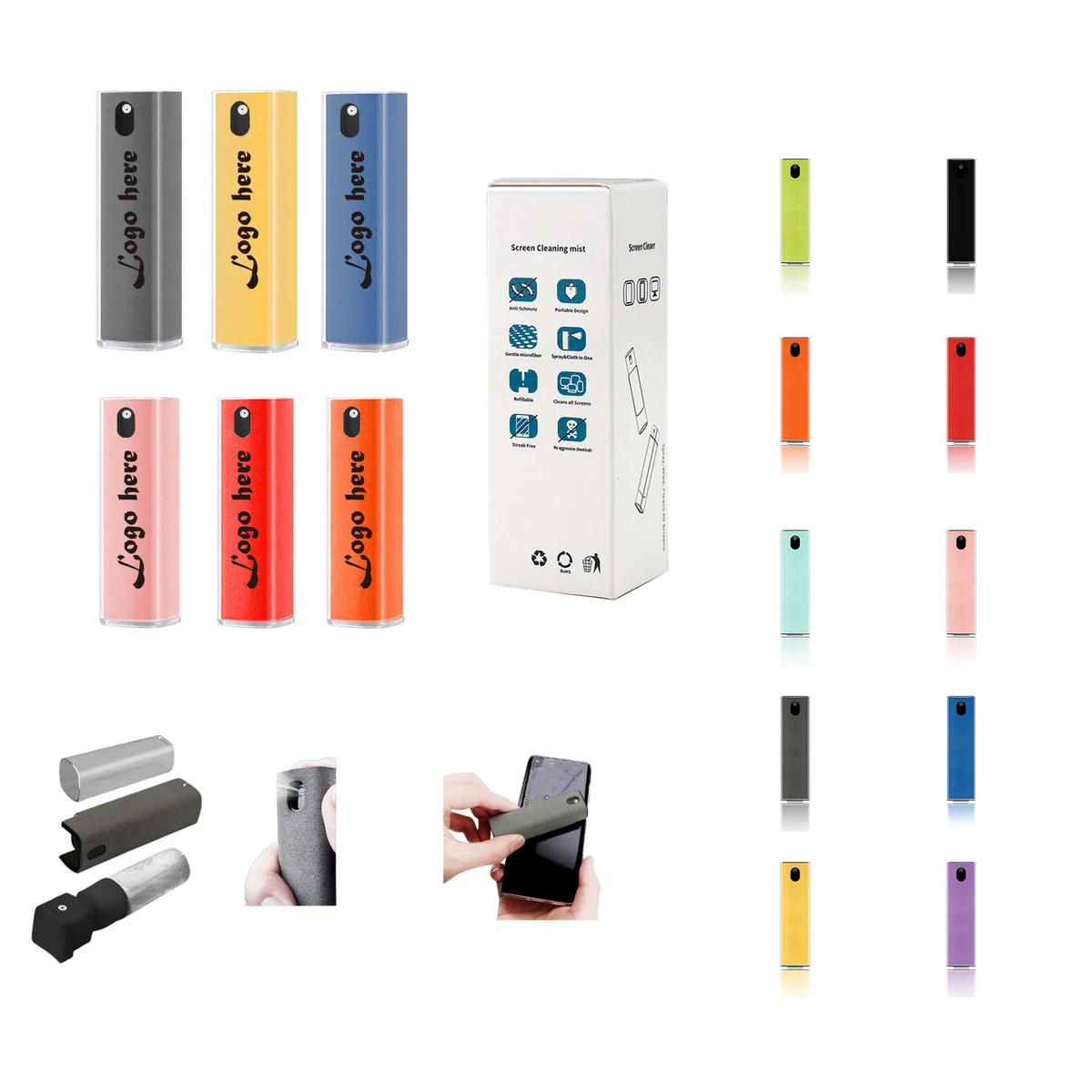 Custom Eyeglass Screen Cleaner Sanitizer Spray MOQ50 1