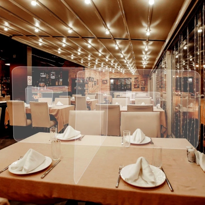 Restaurant Tabletop Desk Divider Sneeze Guard (4' x 2' x 4') 1