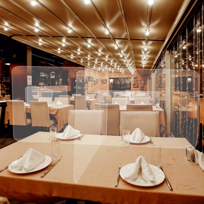 Restaurant Tabletop Desk Divider Sneeze Guard (4' x 2' x 4')