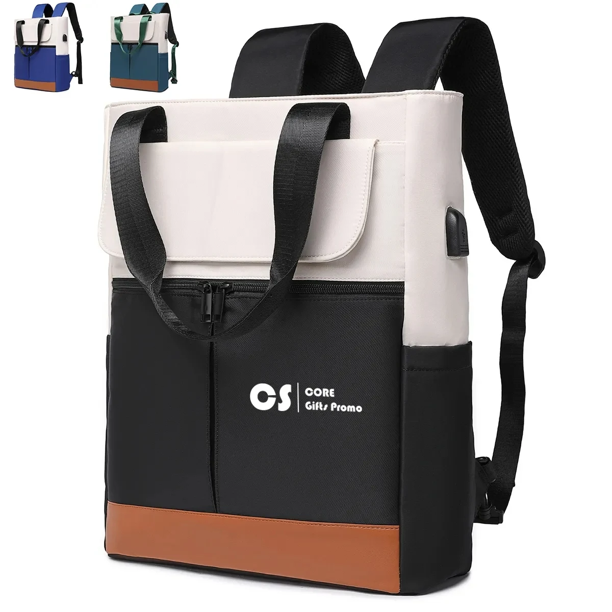 Stylish Contrast Color Waterproof Backpack 1