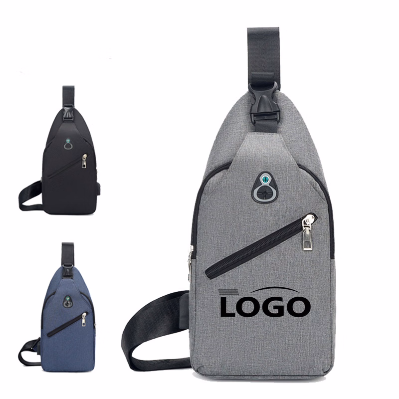 Men's USB Waterproof Oxford Shoulder Bag