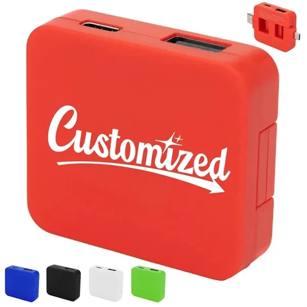 Custom 4 Port USB 2.0 Hub with Flip Plug — Tech Giveaway for Office & Travel 1