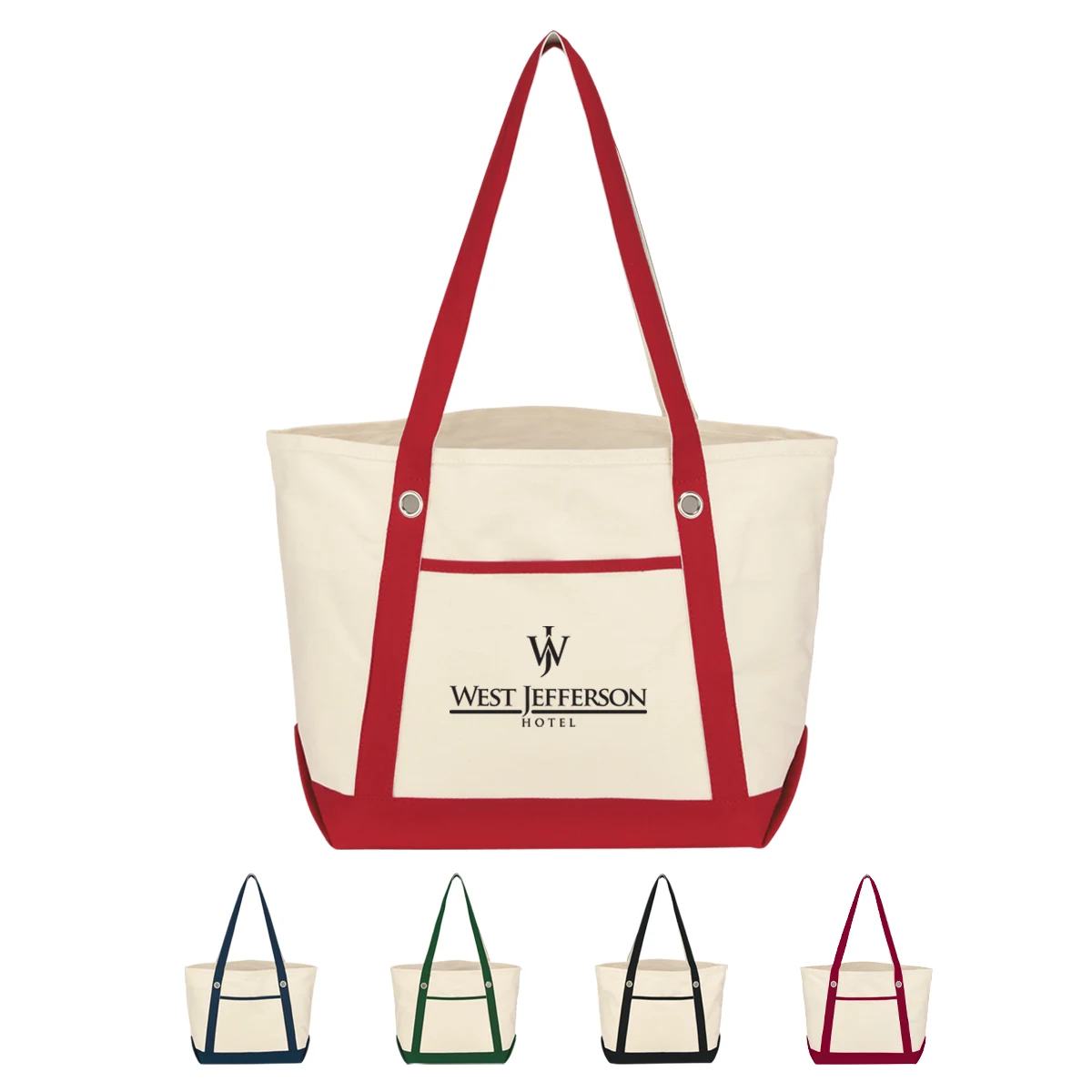 Medium Cotton Canvas Sailing Tote Bag 1