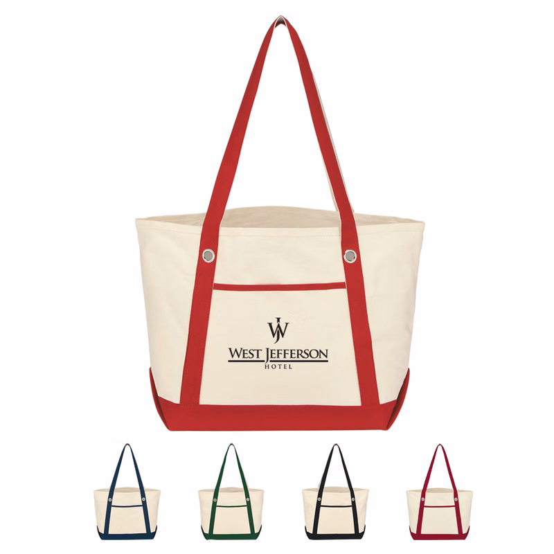 Medium Cotton Canvas Sailing Tote Bag