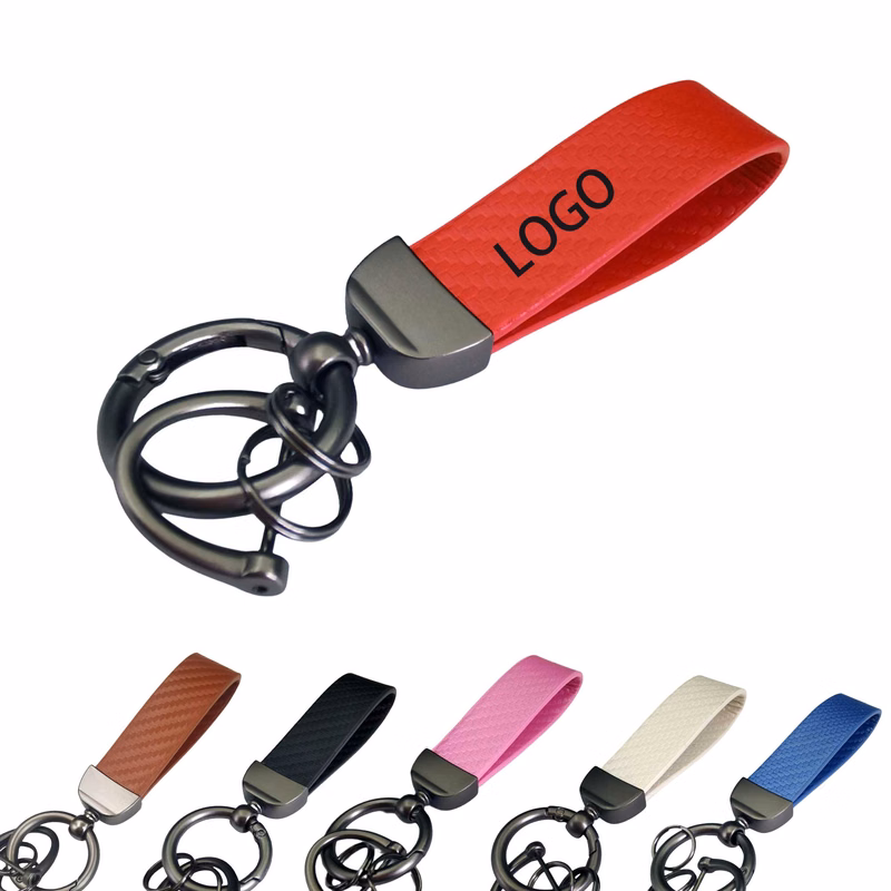 Carbon Fiber Style Car Keychain