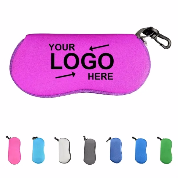 Custom Neoprene Eyeglass Case Belt Clip Zipper — Portable Eyewear Protection