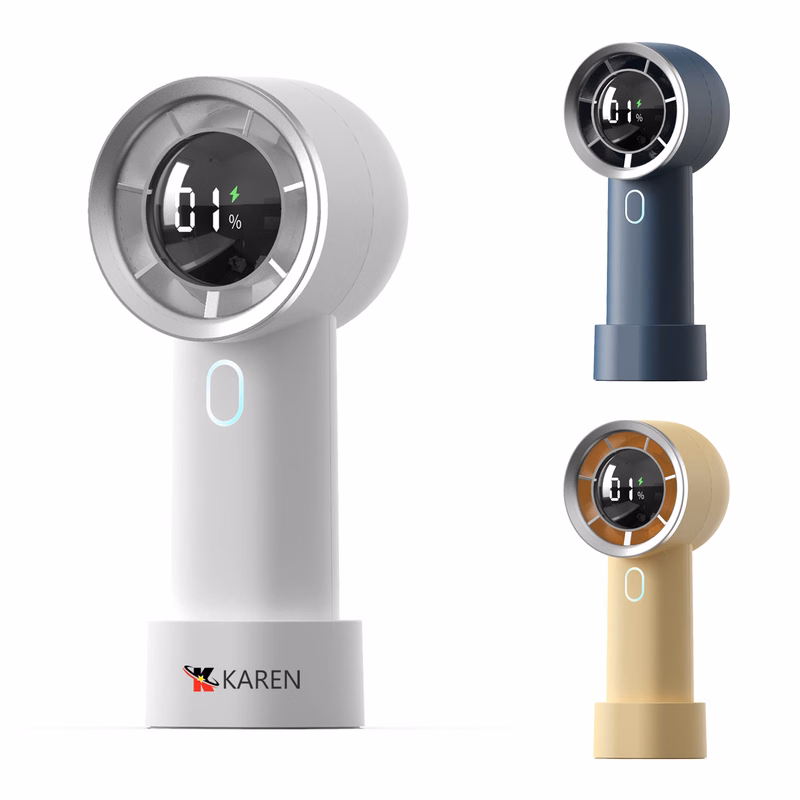 Portable Digital Display Handheld Fan