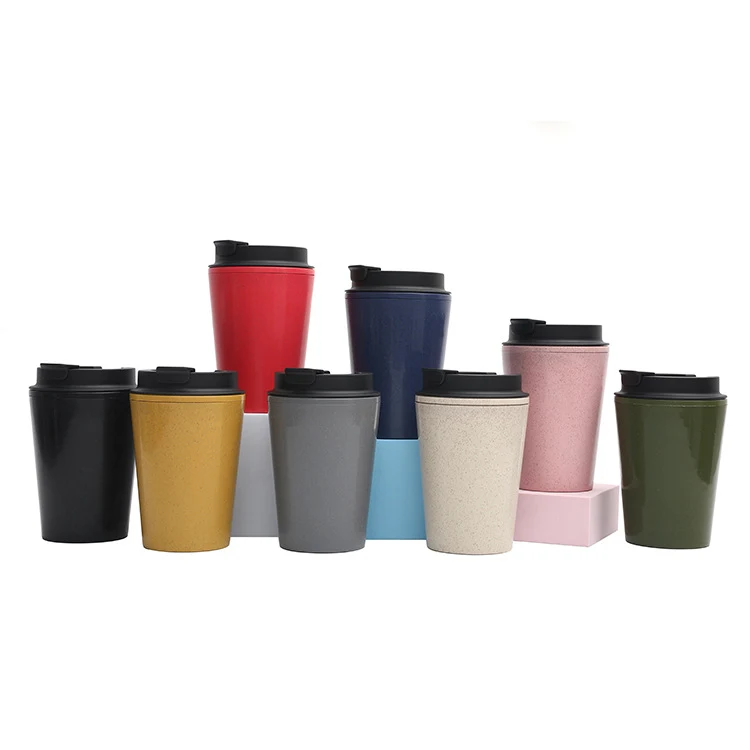12 Oz Double Layer Mini Car Carrying Plastic Coffee Cup 1