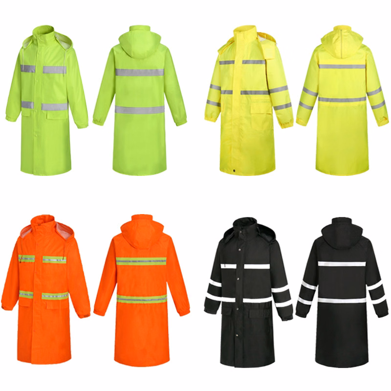 Safety Long Reflective Rain Coat