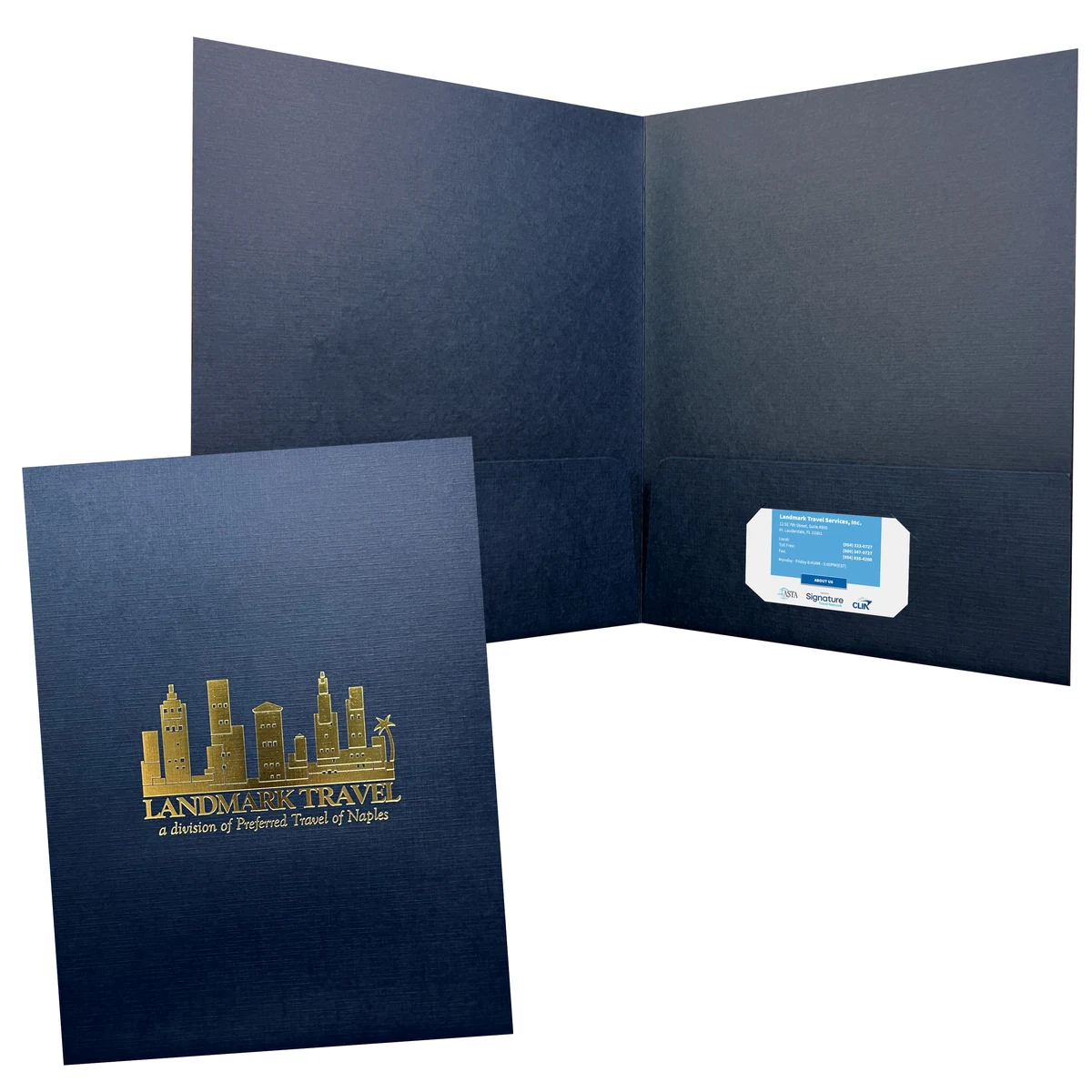 Radius Pocket Large Presentation Folders with Foil Stamped Imprint 1
