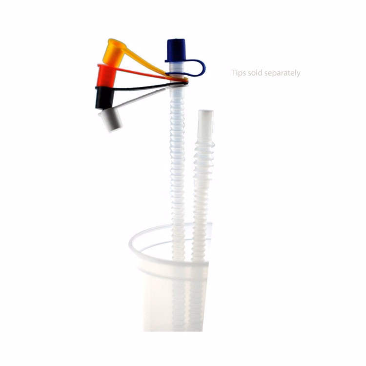 10.000" Corrugated Flex Plastic Straw Natural