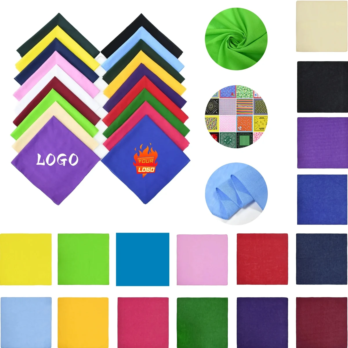 Cotton Full-Color Printed Square Towel 1