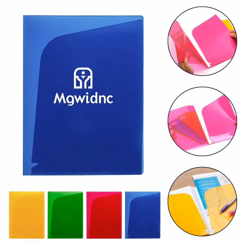 Multi-Page Document Protector with 6 High Clarity Slanted Cut Inner Pockets