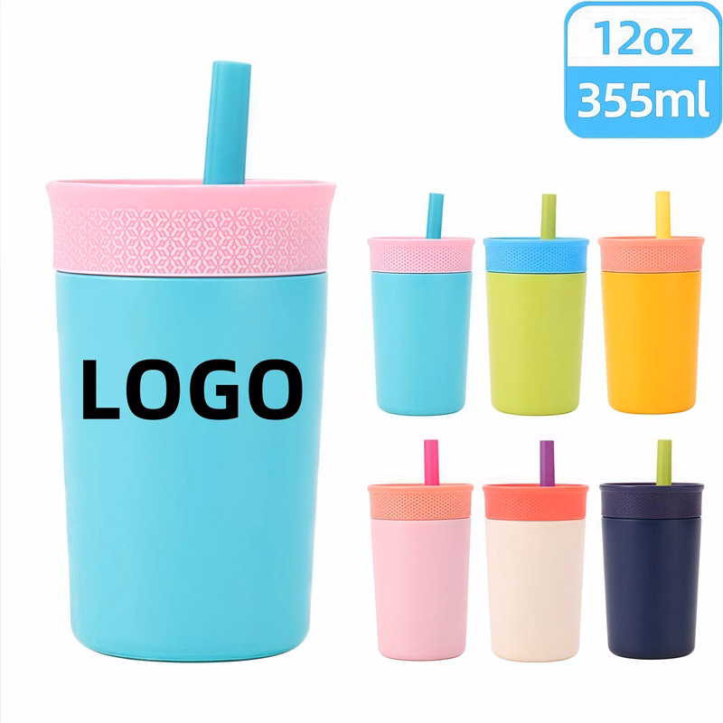 12oz Insulation Stainless Steel Tumbler with Straw