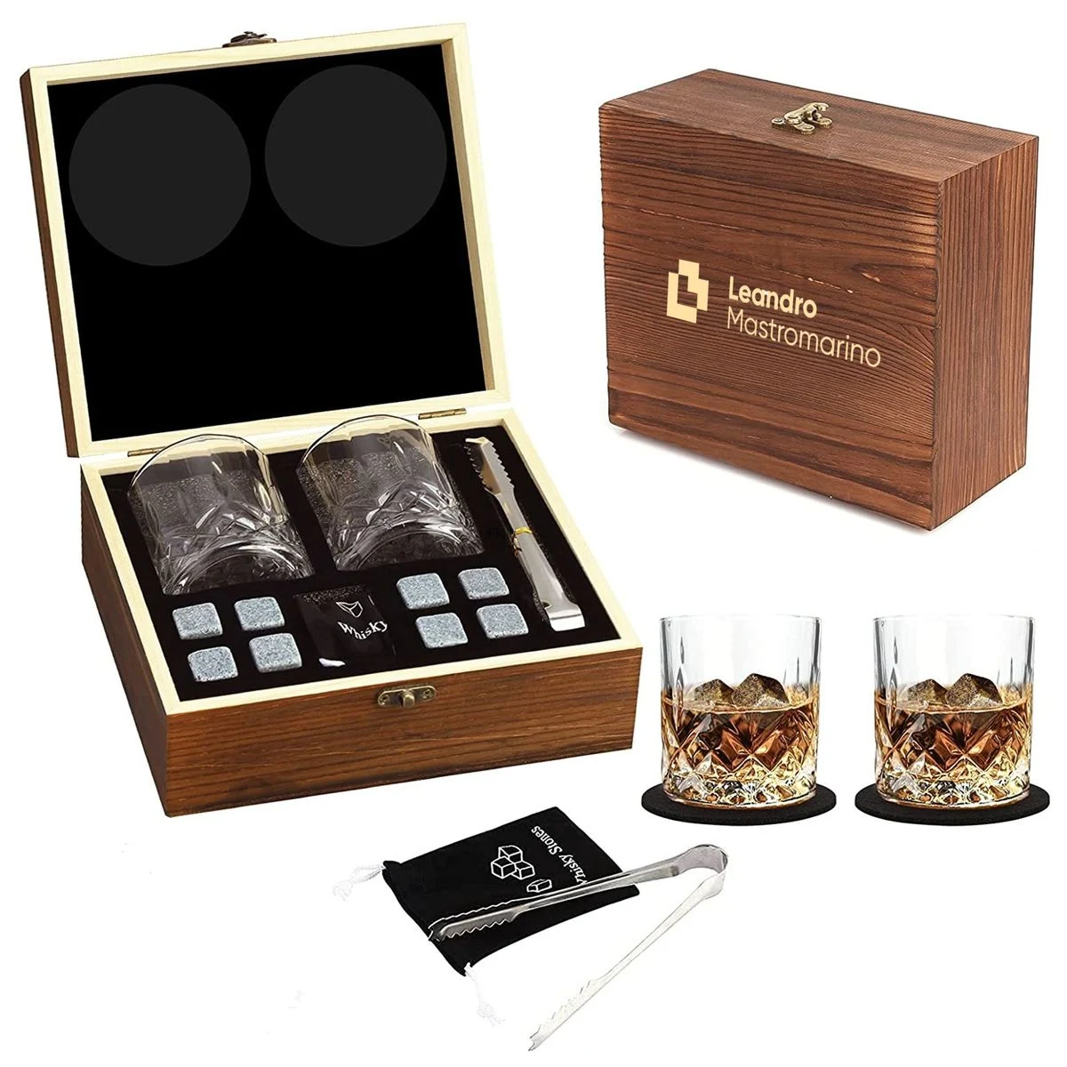 Whiskey Stone & Glasses Gift Set - OCEAN 1