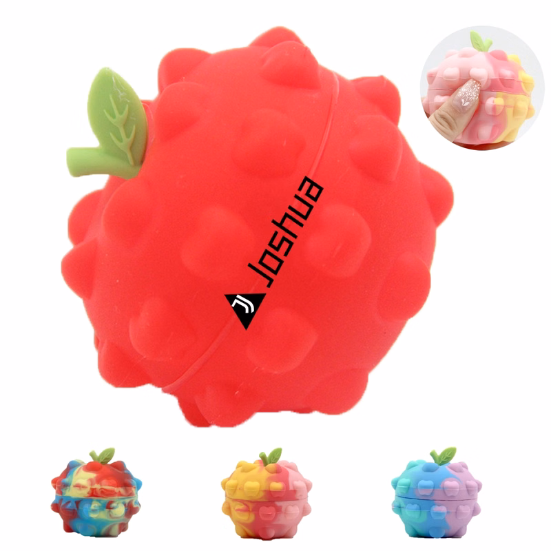 3D Apple Silicone Fidget Popper It Stress Ball