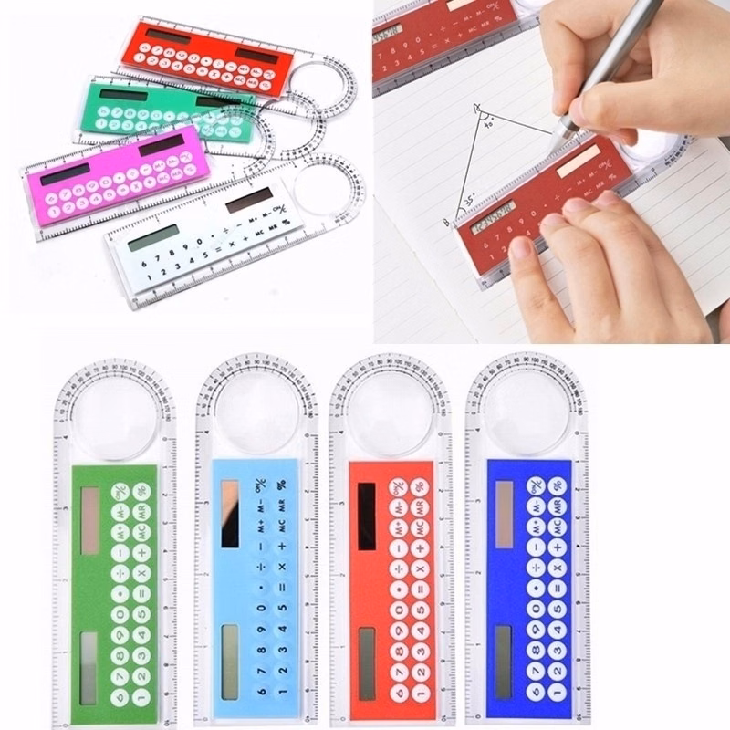 Plastic Ruler with Solar Calculater