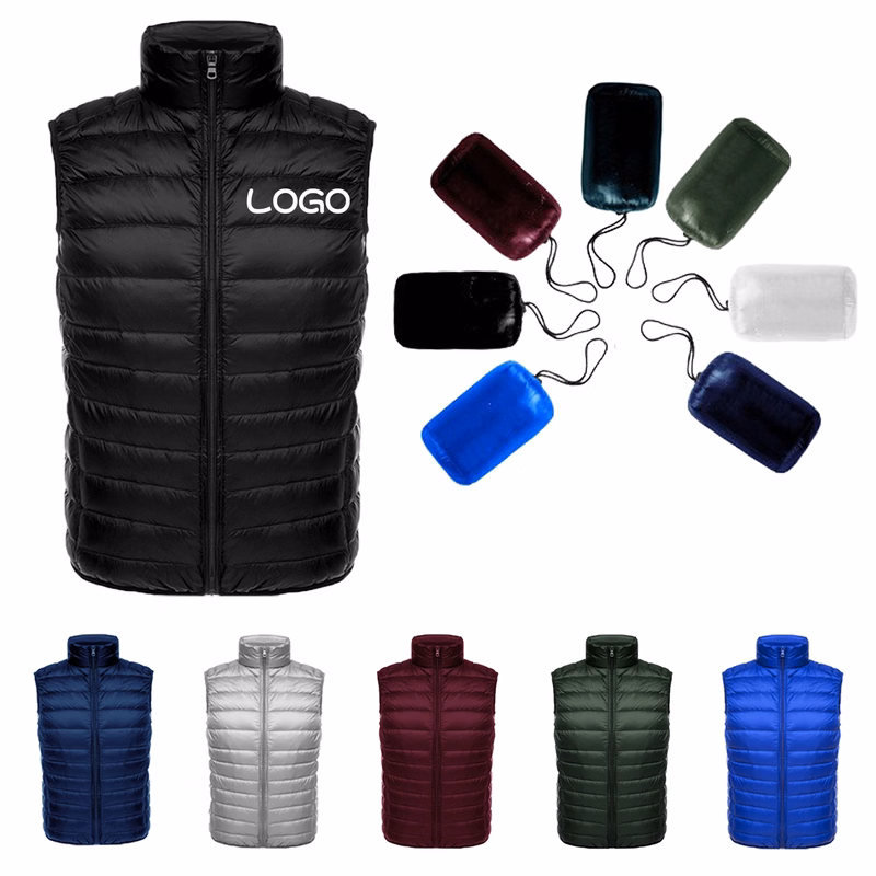Men's Winter Lightweight Pocketed Sleeveless Down Vest