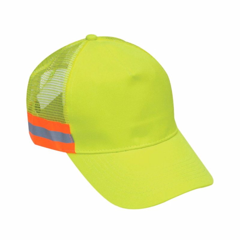 Mesh Back Two Tone Reflective Tape Cap Safety Baseball Hat