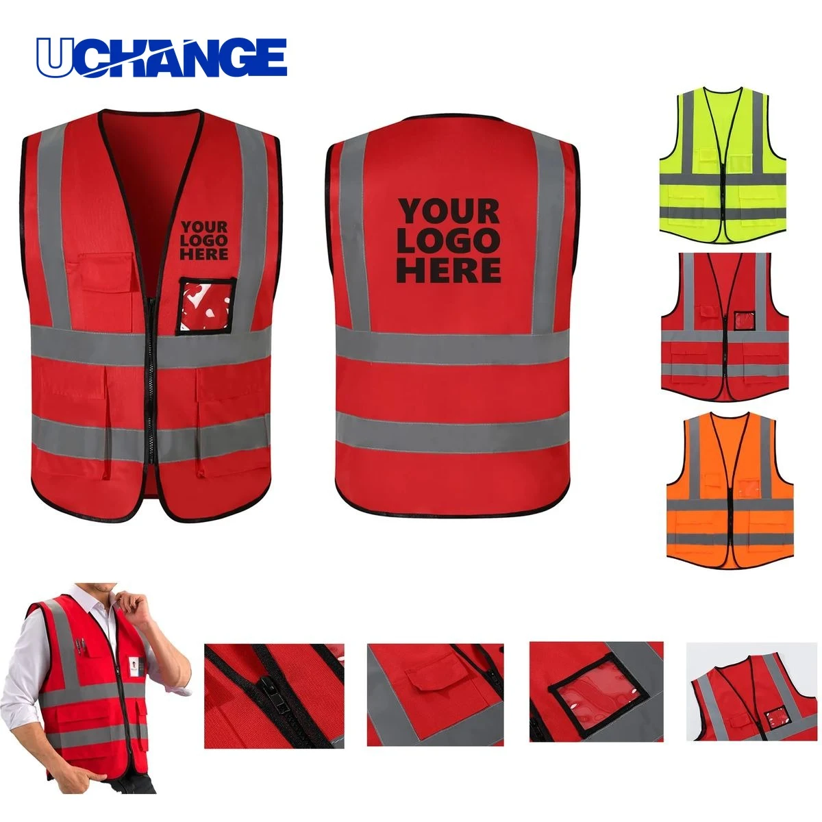Reflective Safety Vest with Pockets 1