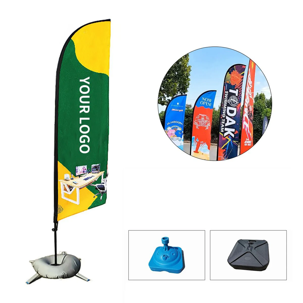 79 Inch Knife Shaped Advertising Flag for Outdoor Use 1