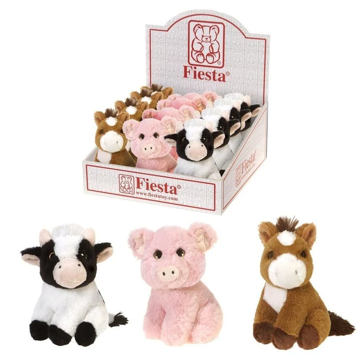 Farm Animal Plush Toys - 6" Assorted 1