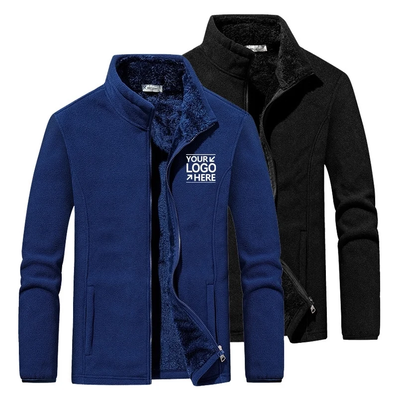 Men's Sherpa Lined Jacket Polar Fleece Full-zip Parka Coat 1