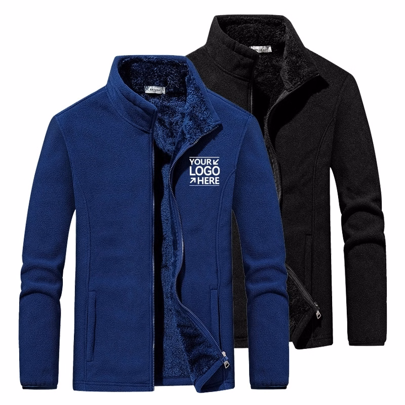 Men's Sherpa Lined Jacket Polar Fleece Full-zip Parka Coat