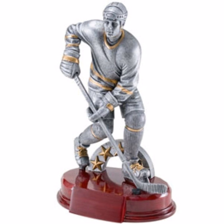 7-3/4" Hockey-Male Resin Figure