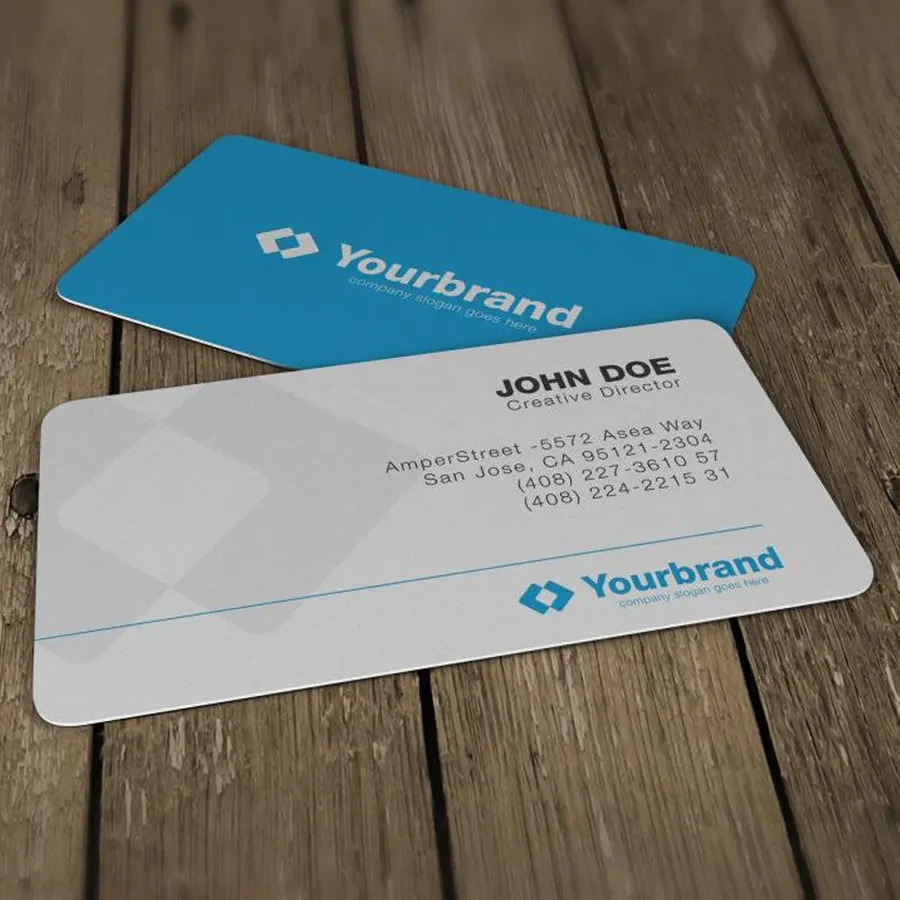 Rounded Rectangular Corner Business Card 1