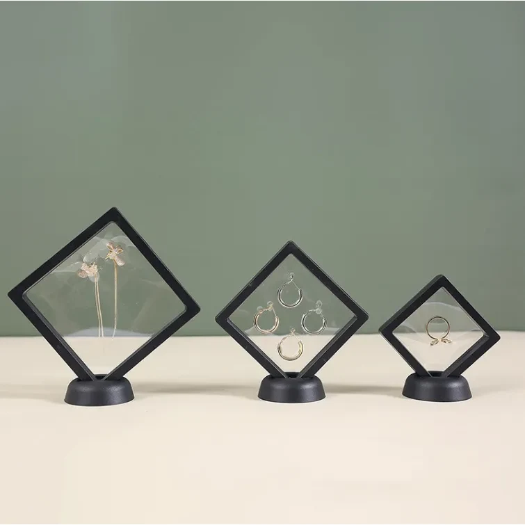 3D Floating Frame Shadow Jewelry Box Display Case 1