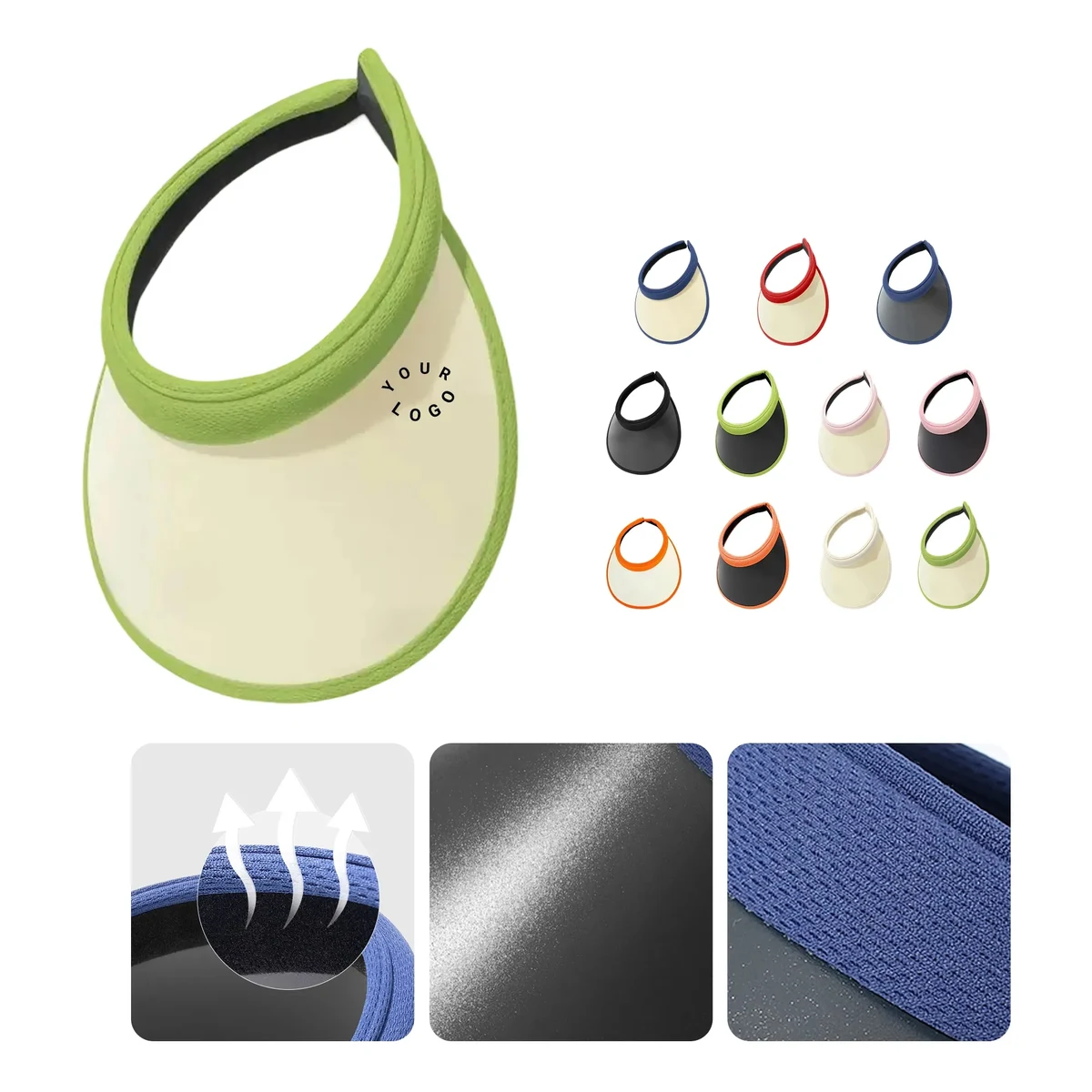 UV Protective Visor Hat with Open Top Breathable Fit 1