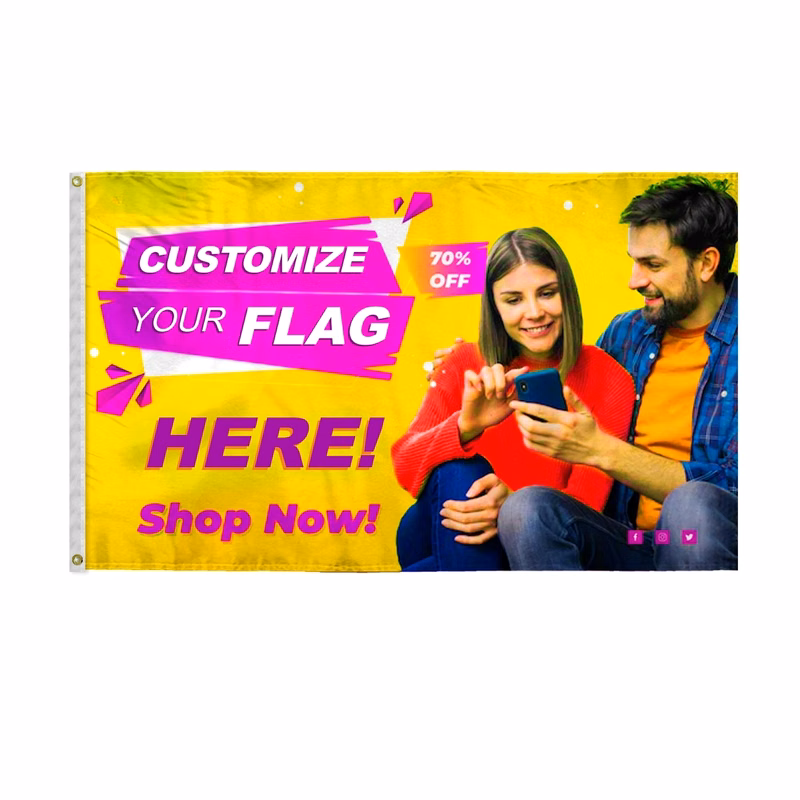 Custom Digital Print Flag 3' x 5' W-Poly