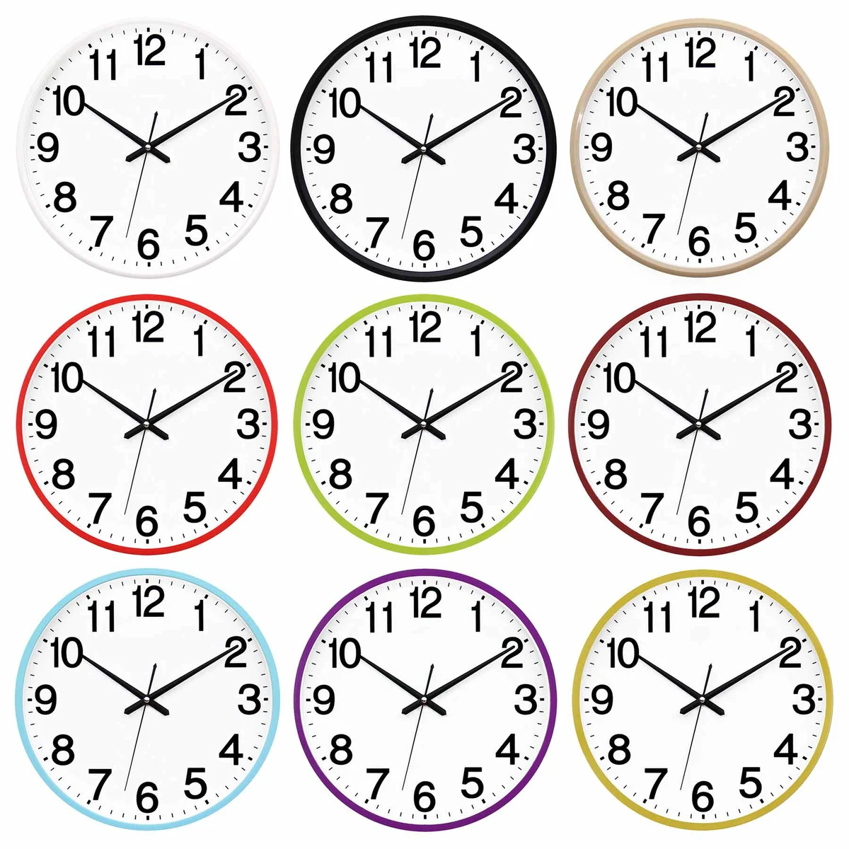 8" Round Non-Ticking Wall Clock 1